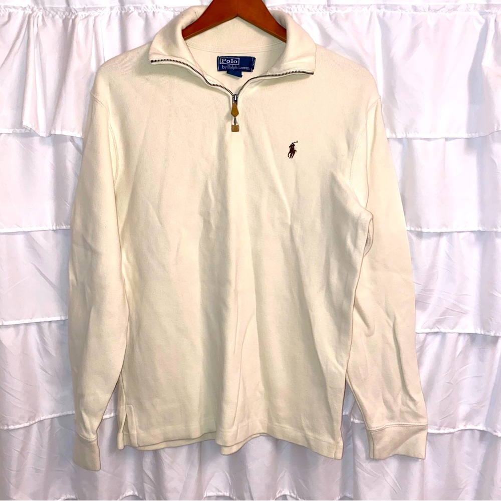 Polo by Ralph Lauren | Quarter-Zip, Pullover | Cream | Men’s Medium
